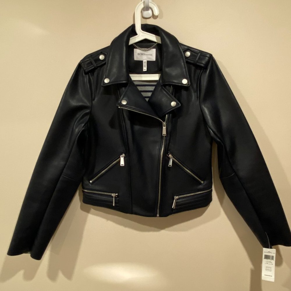 BCBGeneration Faux Leather Moto Jacket